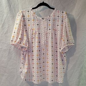 Loft - Geometric Print Women's Top